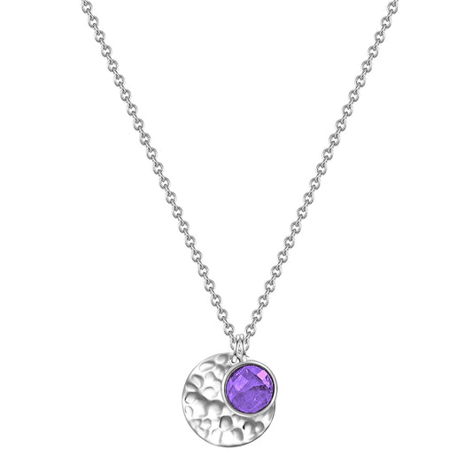 Kette mit Anhänger Sterling Silber Amethyst