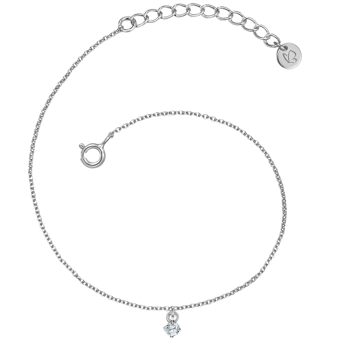 Armband Sterling Silber Topas weiß