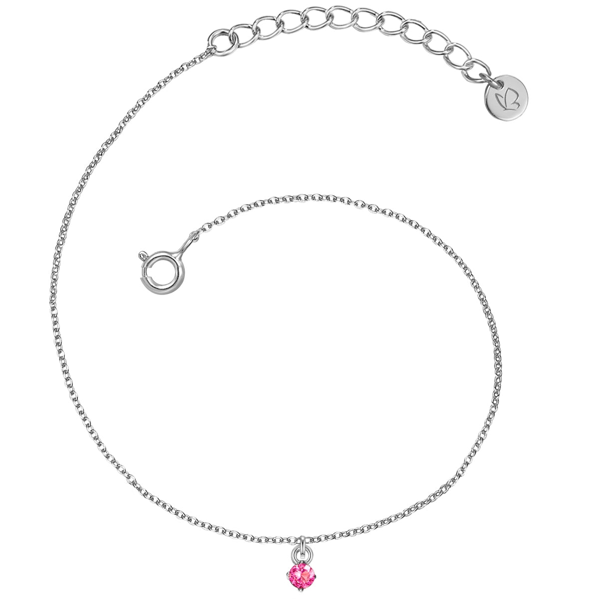 Armband Sterling Silber Turmalin rosa