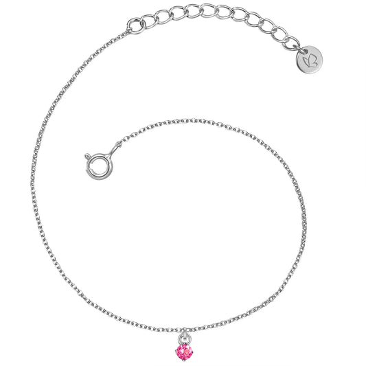 Armband Sterling Silber Turmalin rosa