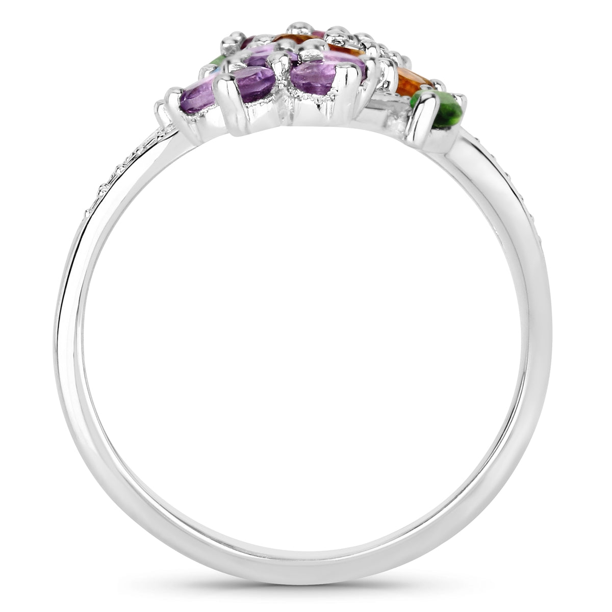 Ring Sterling Silber Edelsteine multicolor