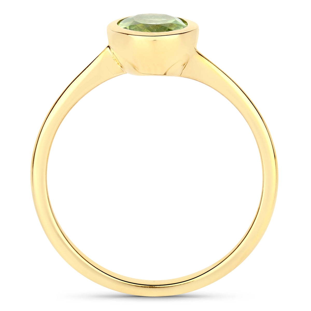 Ring Sterling Silber gelbvergoldet Peridot grün