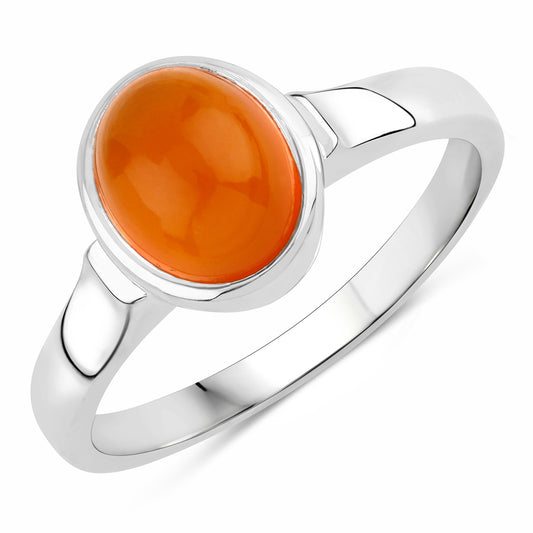 Ring Sterling Silber Karneol orange-rot