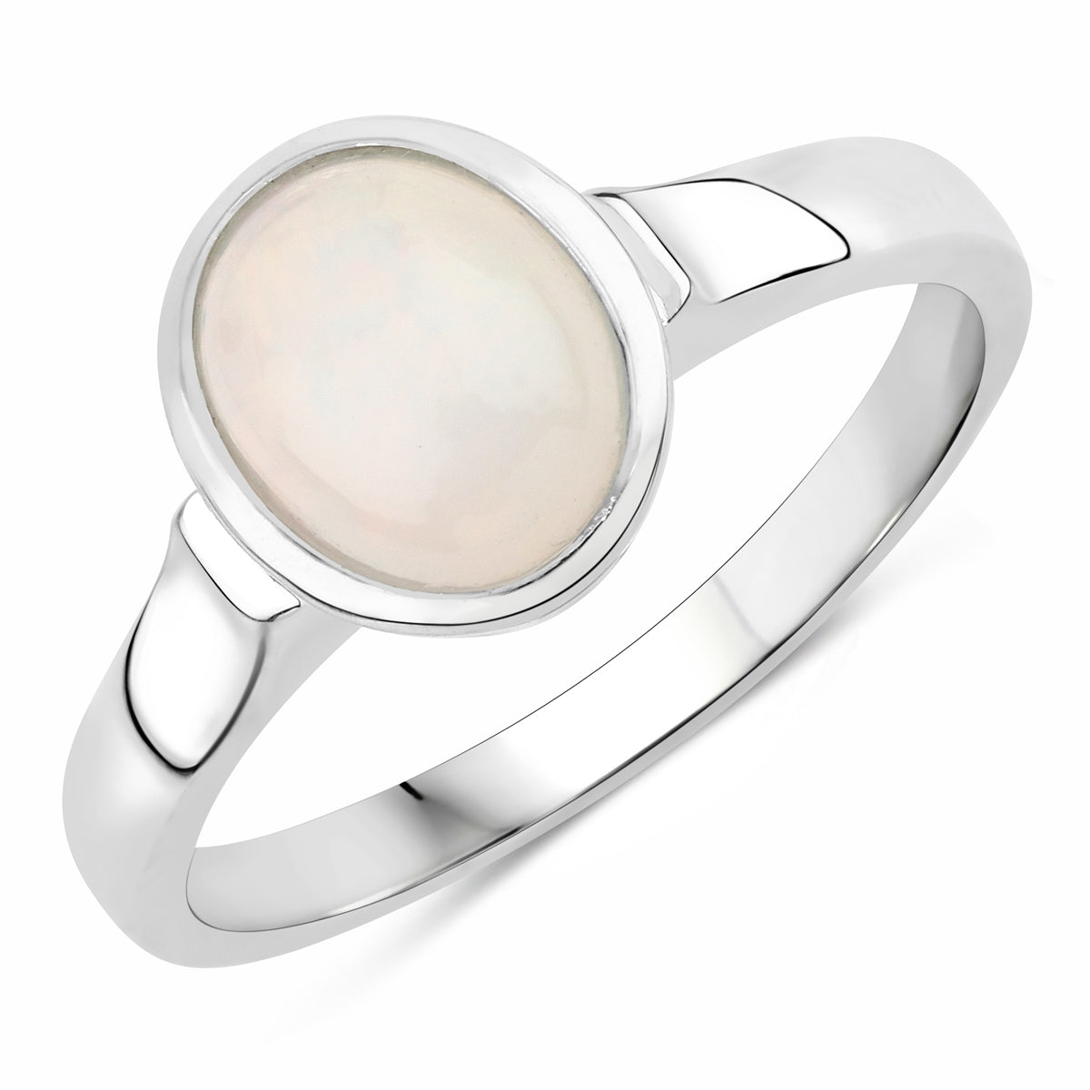 Ring Sterling Silber Opal weiß