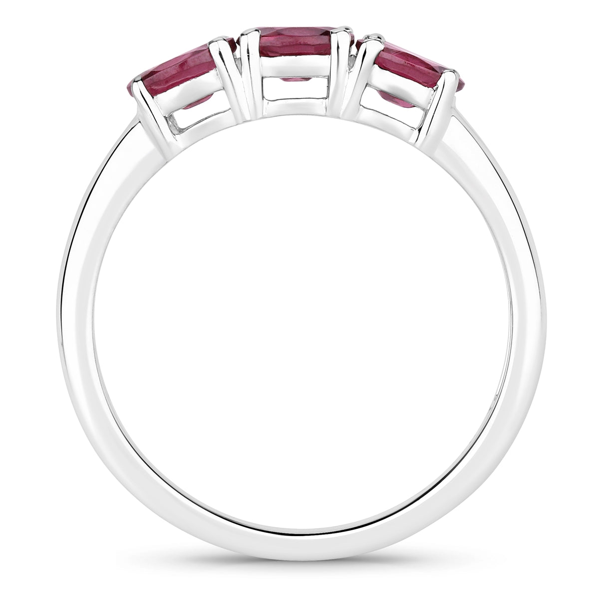 Ring Sterling Silber Rhodolith rosa-rot