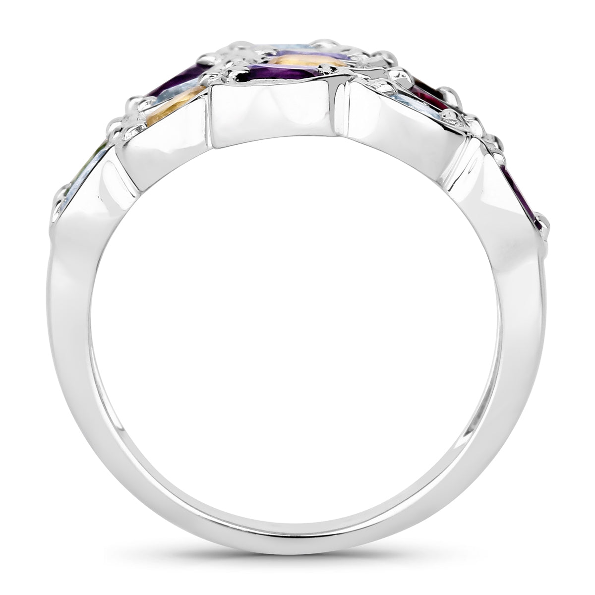 Ring Sterling Silber Edelsteine multicolor