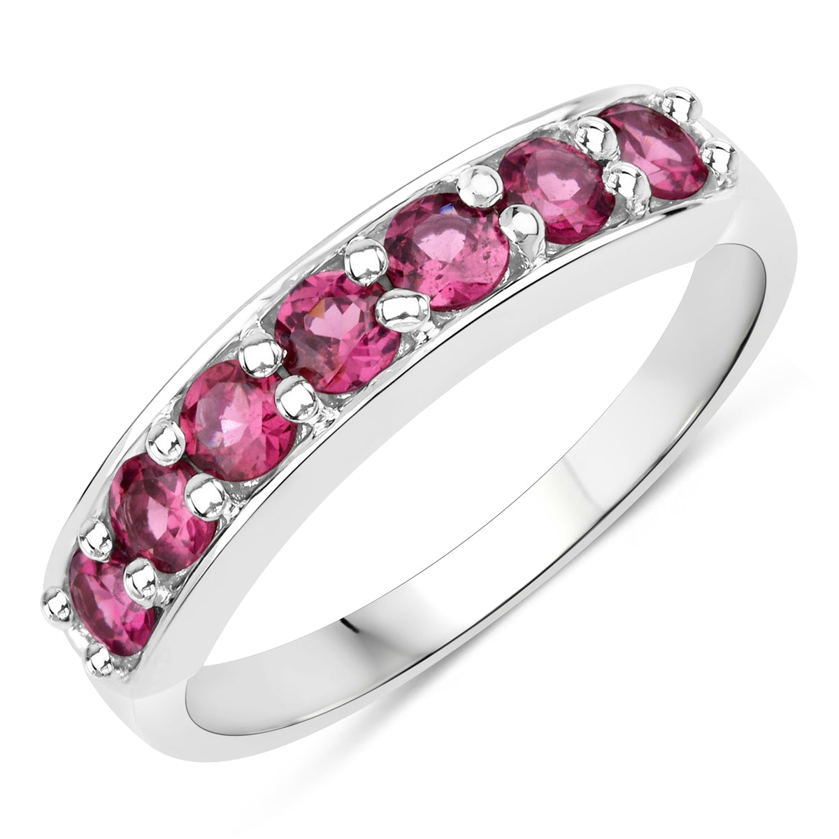 Ring Sterling Silber Rhodolith rosa-rot