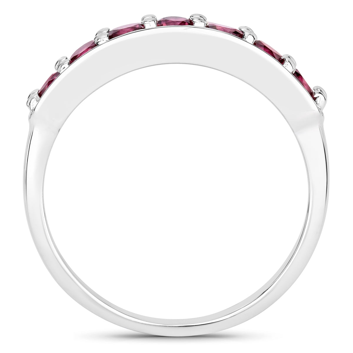 Ring Sterling Silber Rhodolith rosa-rot