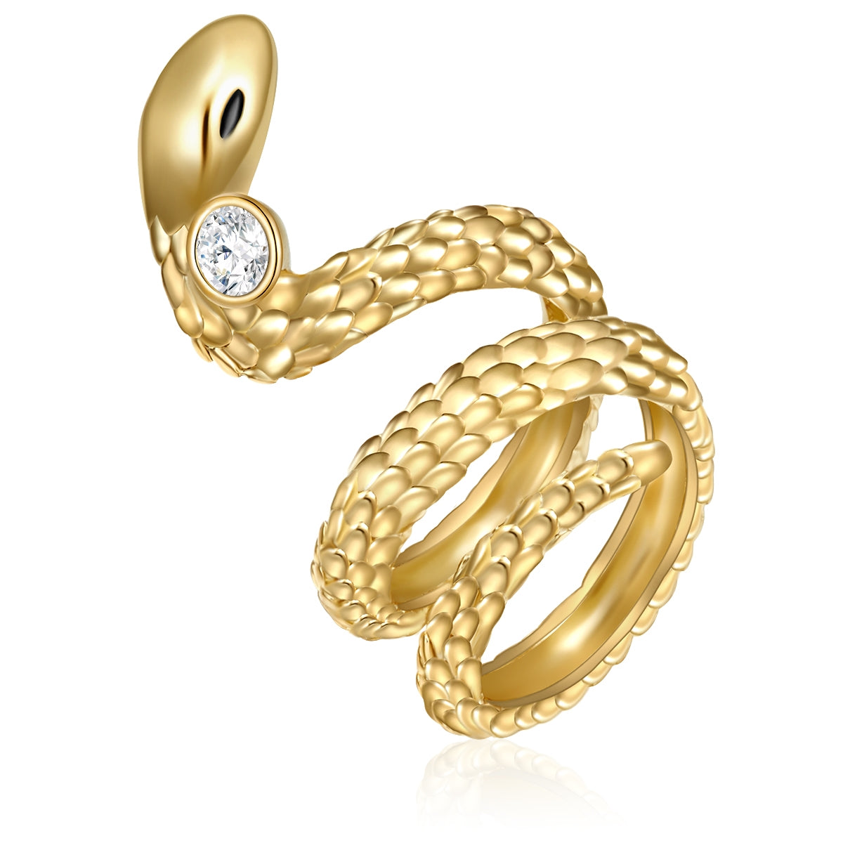 Ring gelbgold verziert mit Kristallen von Swarovski® weiß