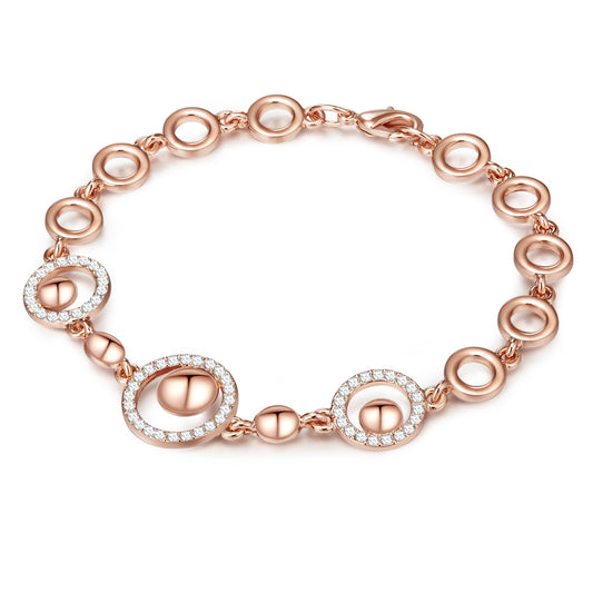 Armband roségold verziert mit Kristallen von Swarovski® weiß