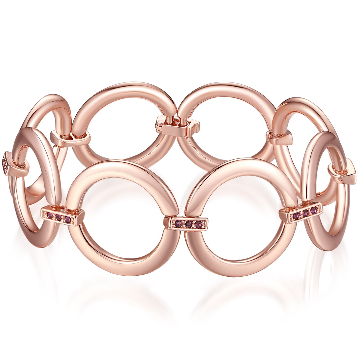 Armband roségold verziert mit Kristallen von Swarovski® violett