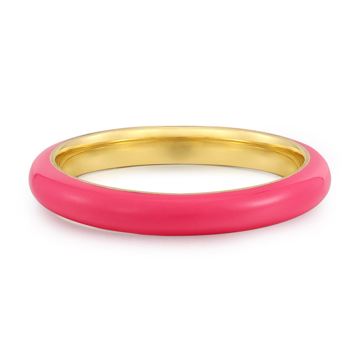 Ring Sterling Silber gelbgold Emaille pink