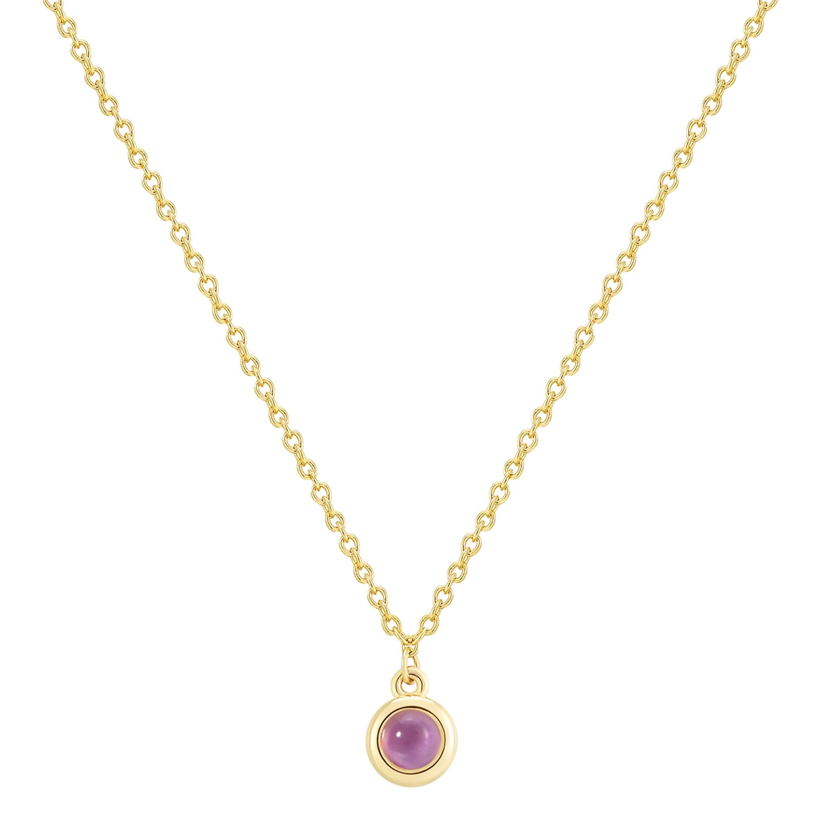 Kette mit Anhänger Sterling Silber gelbgold Amethyst