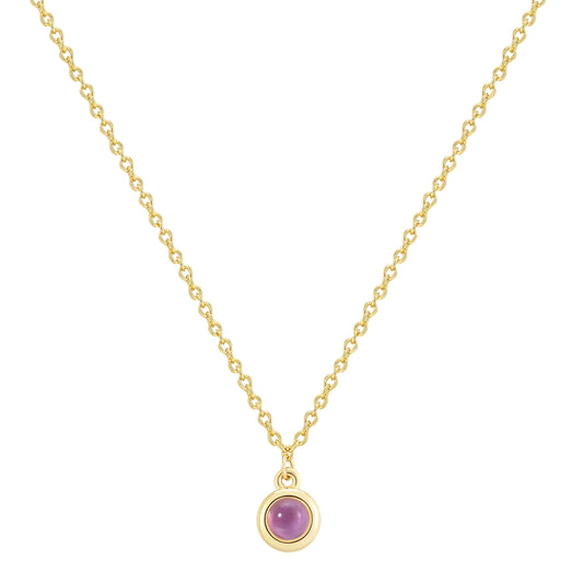 Kette mit Anhänger Sterling Silber gelbgold Amethyst