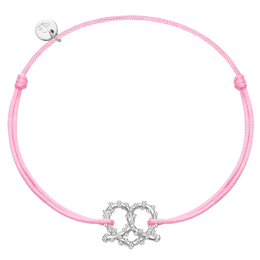 Armband Sterling Silber Textil (rosa)