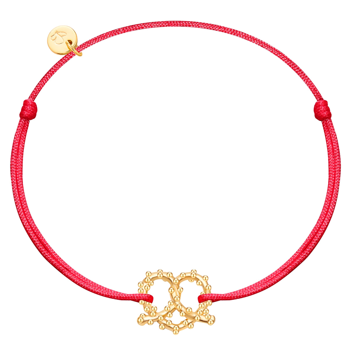 Armband Sterling Silber gelbgold Textil (rot)