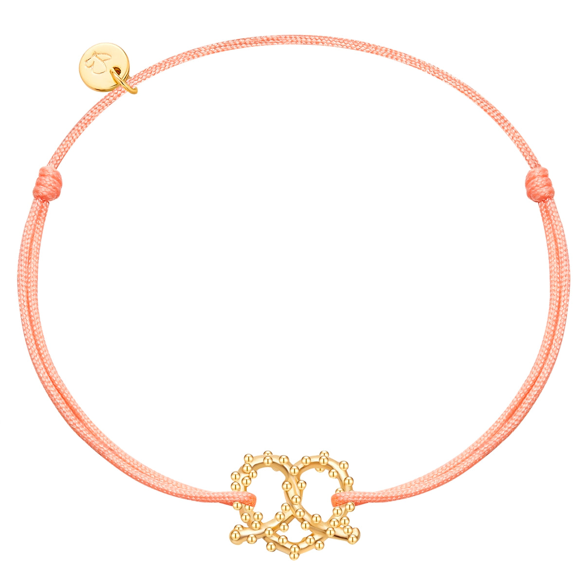 Armband Sterling Silber gelbgold Textil (peach)